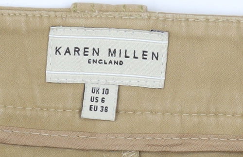 Karen Millen Women's Beige Cargo Trousers Size 10