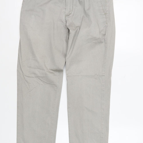 Massimo Dutti Men's Grey Chino Trousers, Size M