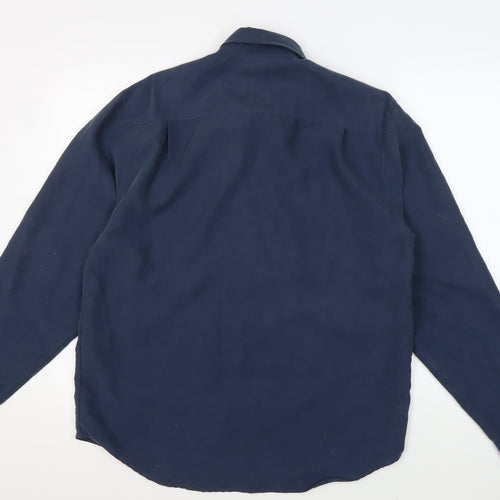 Firetrap Men's Blue Long Sleeve Button-Up Shirt M