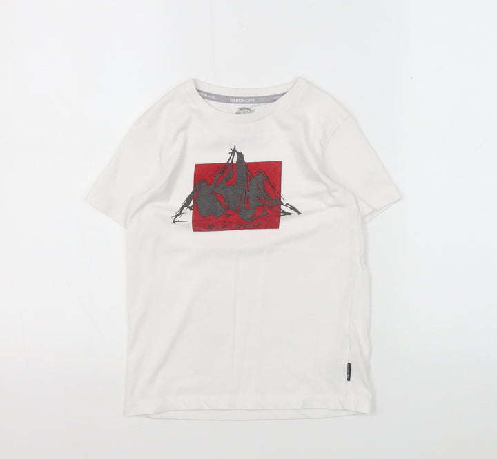 Trespass Boys White Graphic Print Quick Dry T-Shirt, Size 7-8 Years