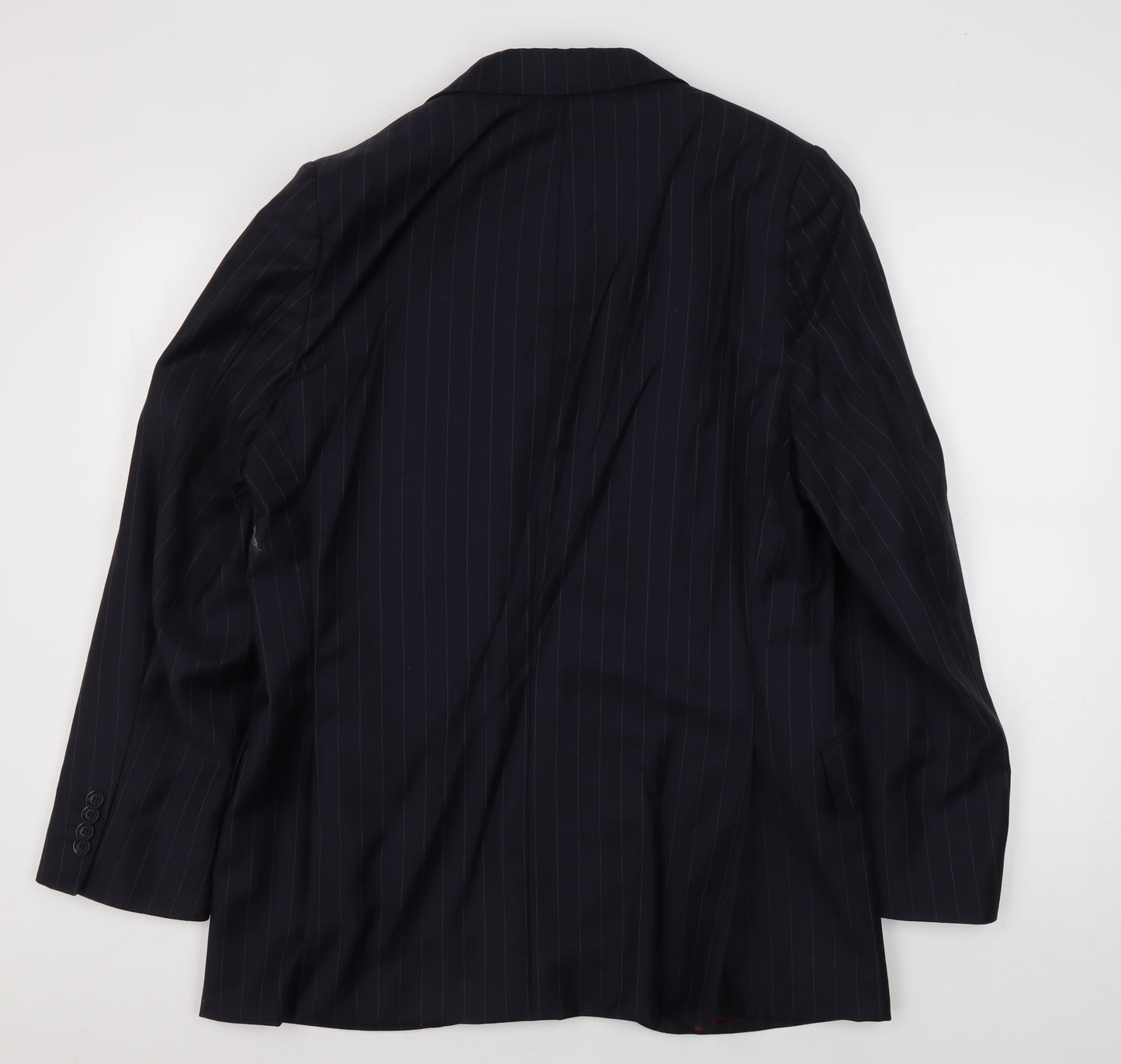 Austin Reed Men's Blue Striped Wool Blazer - 42R