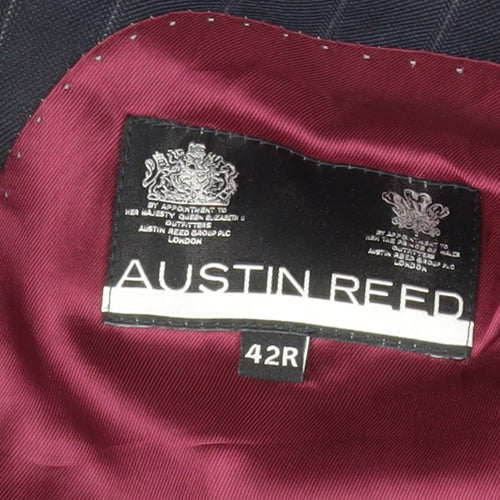 Austin Reed Men's Blue Striped Wool Blazer - 42R