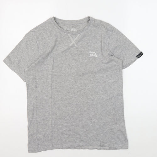 Tokyo Laundry Men's Grey Crew Neck T-Shirt Size S