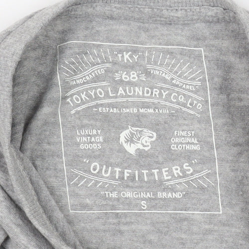 Tokyo Laundry Men's Grey Crew Neck T-Shirt Size S