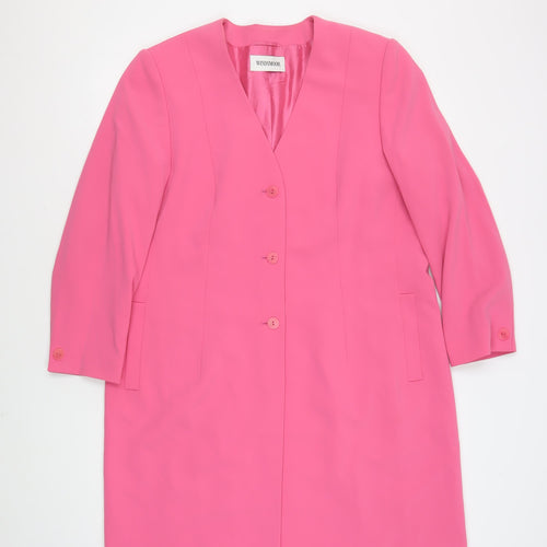 Windsmoor Pink Women's Mid-Length Suit Jacket Size 16