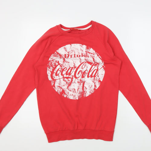 Coca-Cola Unisex Red Graphic Cotton Sweatshirt Size 6