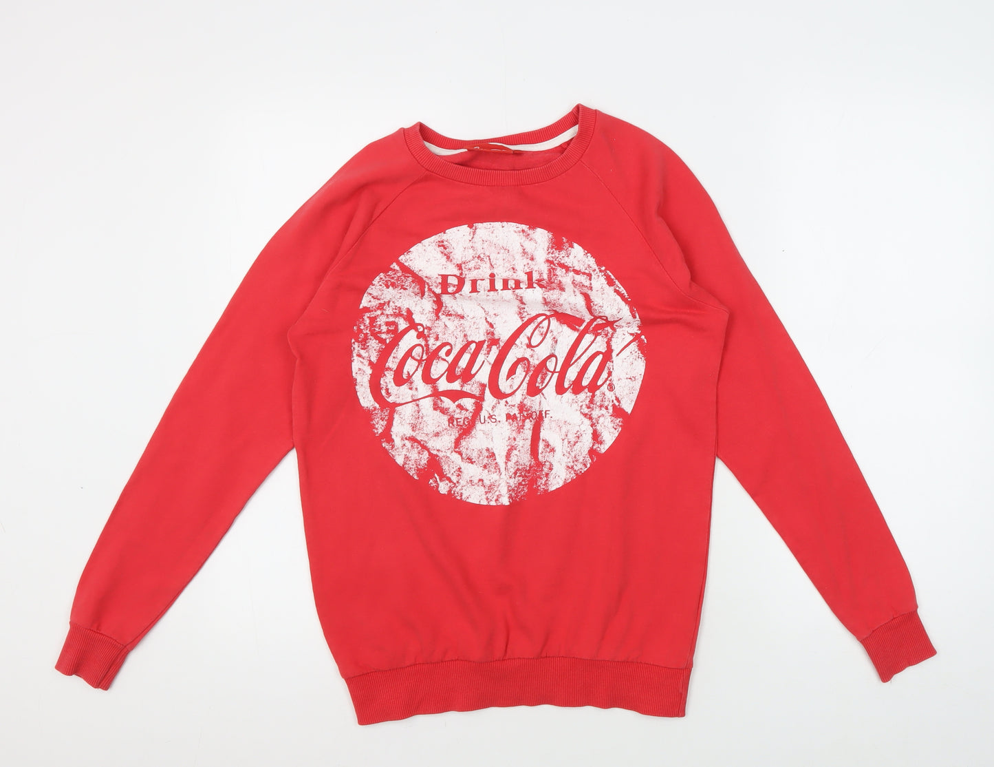 Coca-Cola Unisex Red Graphic Cotton Sweatshirt Size 6