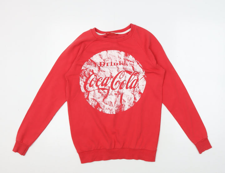Coca-Cola Unisex Red Graphic Cotton Sweatshirt Size 6