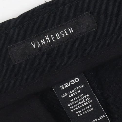 Van Heusen Men's Black Dress Pants Size 32 Regular Fit