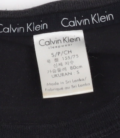 Calvin Klein Men's Black S Crew Neck Logo T-Shirt