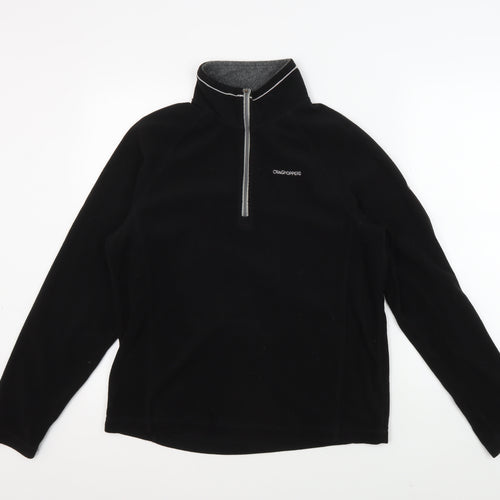 Craghoppers Men's Black Fleece Pullover, S, Mock Neck