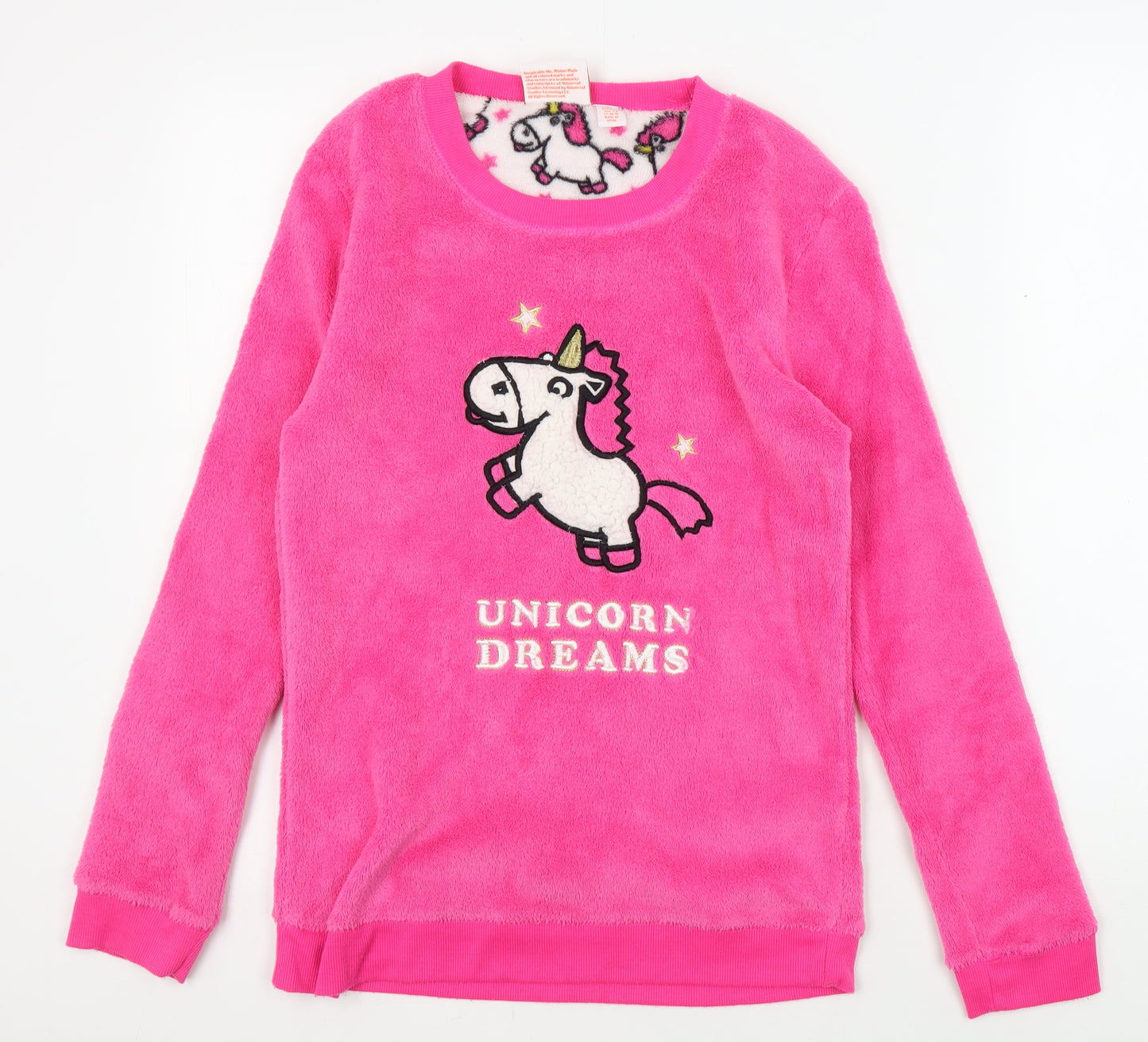 Despicable Me Pink Fleece Unicorn Pyjama Top - Size 6 Teens