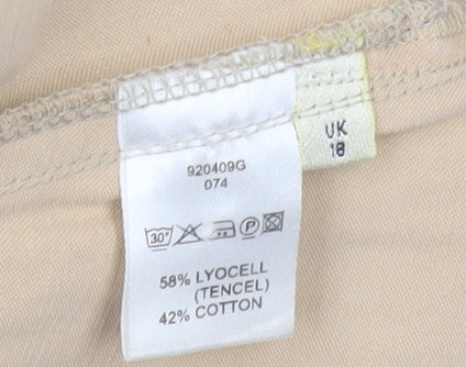 Viyella Women's Beige Chino Trousers Size 18