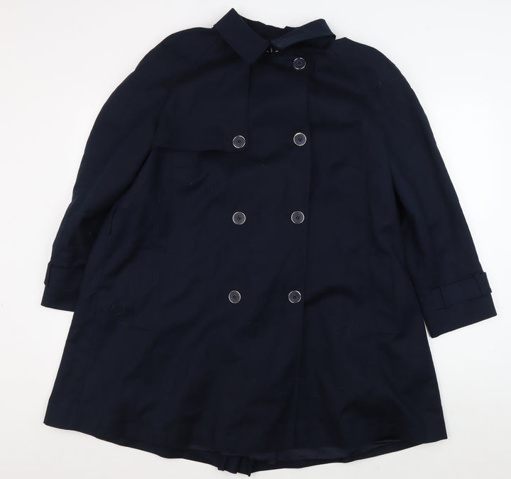 Eastex Women's Blue Trench Coat Size 18, Spring Classic