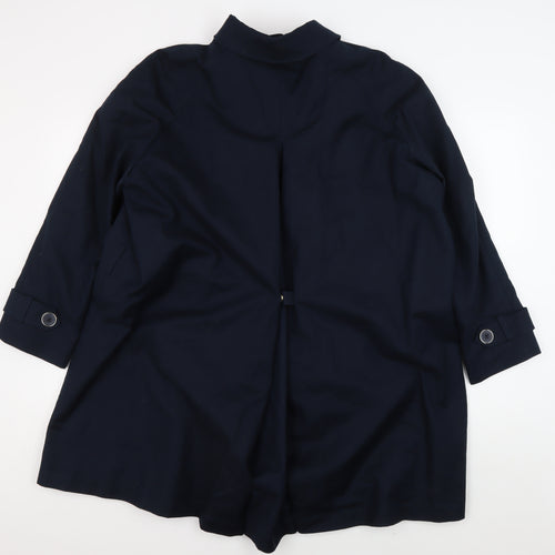 Eastex Women's Blue Trench Coat Size 18, Spring Classic
