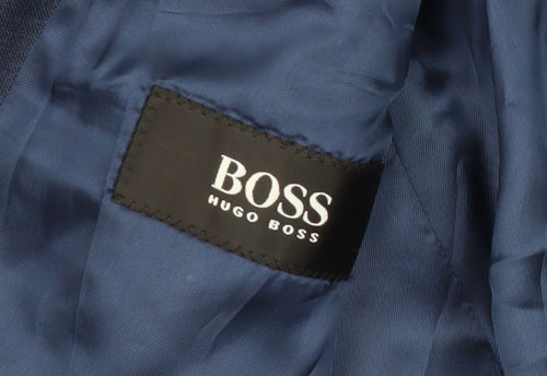 Hugo Boss Men's Blue Double-Breasted Suit Jacket 40