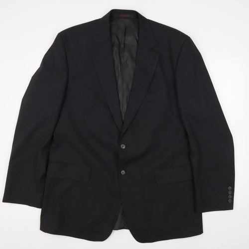 Jeff Banks Men's Black Blazer, 44 Long, Travel Jacket