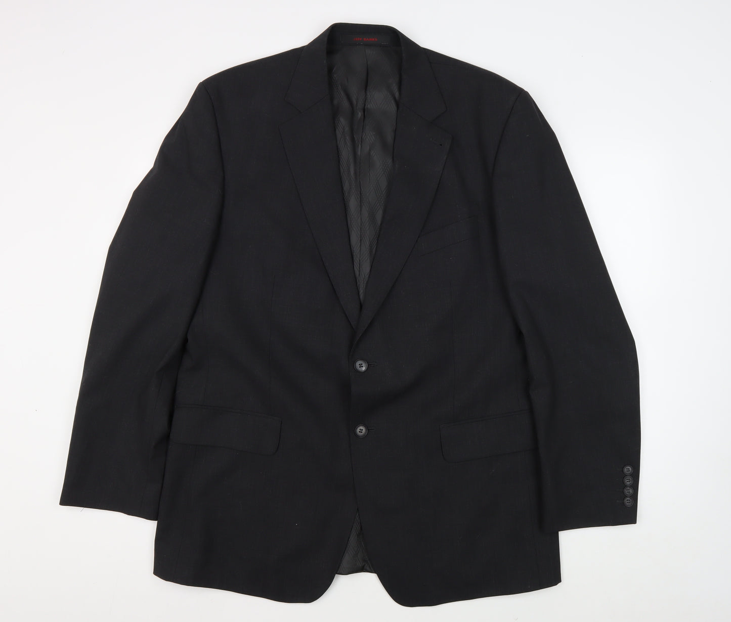 Jeff Banks Men's Black Blazer, 44 Long, Travel Jacket