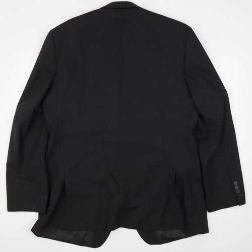 Jeff Banks Men's Black Blazer, 44 Long, Travel Jacket
