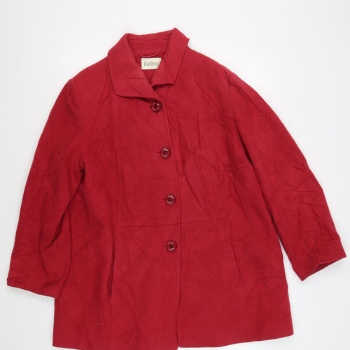 Eastex Women's Red Wool Blend Coat Size 16