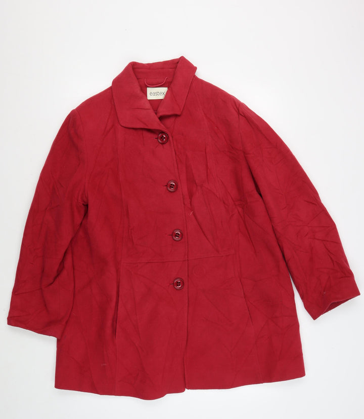 Eastex Women's Red Wool Blend Coat Size 16