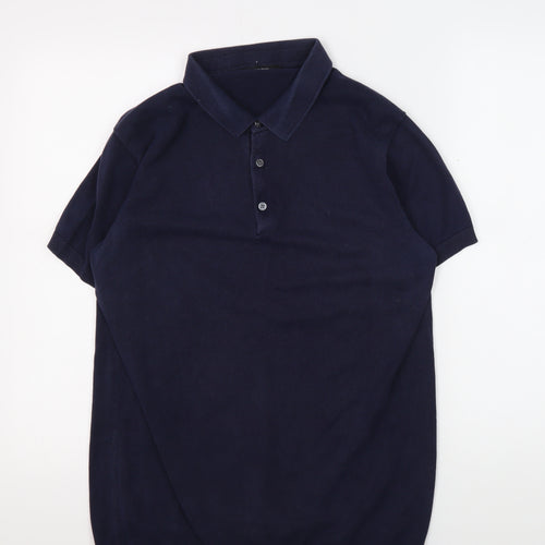Jack & Jones Men's Blue Polo Shirt - Size L