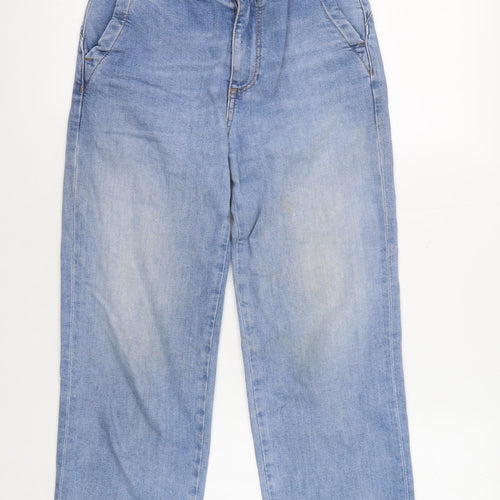 Fat Face Girls Blue Relaxed Denim Jeans Size 8