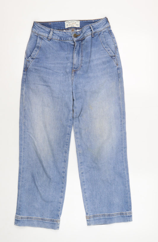 Fat Face Girls Blue Relaxed Denim Jeans Size 8
