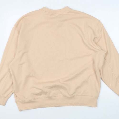 Adidas Beige Unisex Sweatshirt, Size 10 Cotton Pullover