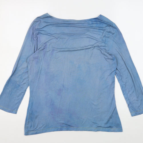Jaeger Women's Blue M Basic 3/4 Sleeve T-Shirt