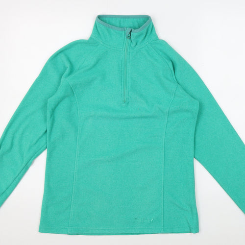 Peter Storm Women's Green Henley Sweatshirt, Size 12