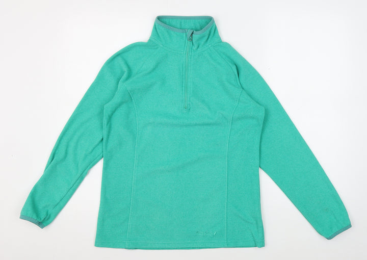 Peter Storm Women's Green Henley Sweatshirt, Size 12