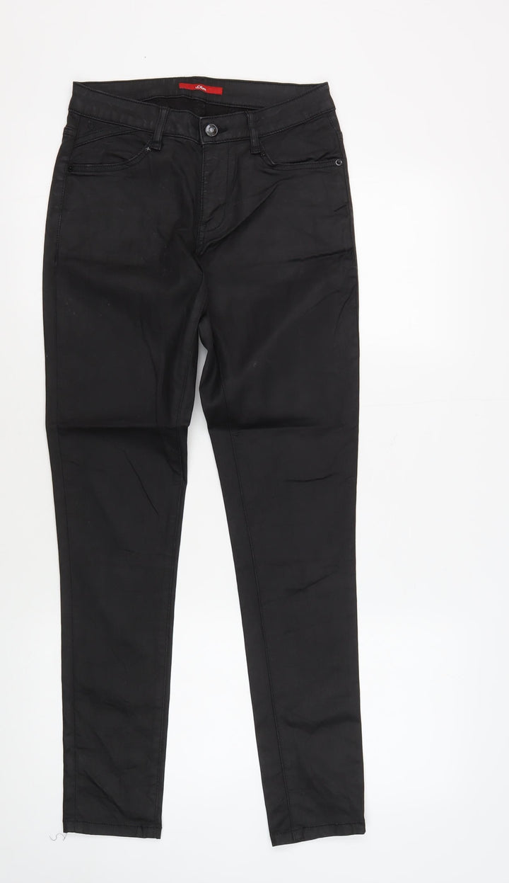 s.Oliver Women's Black Skinny Trousers Size 8