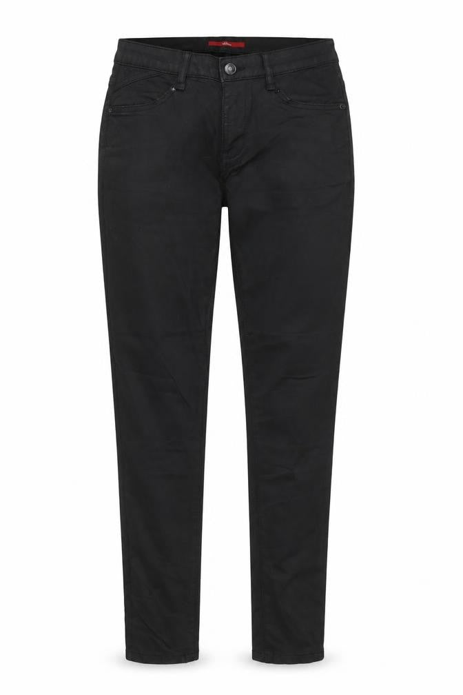 Front view of s.Oliver Women's Black Skinny Trousers, size 8