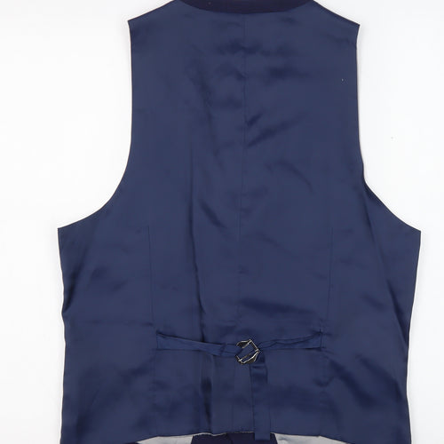 DKNY Men's Blue Slim Fit Waistcoat, Size 40S
