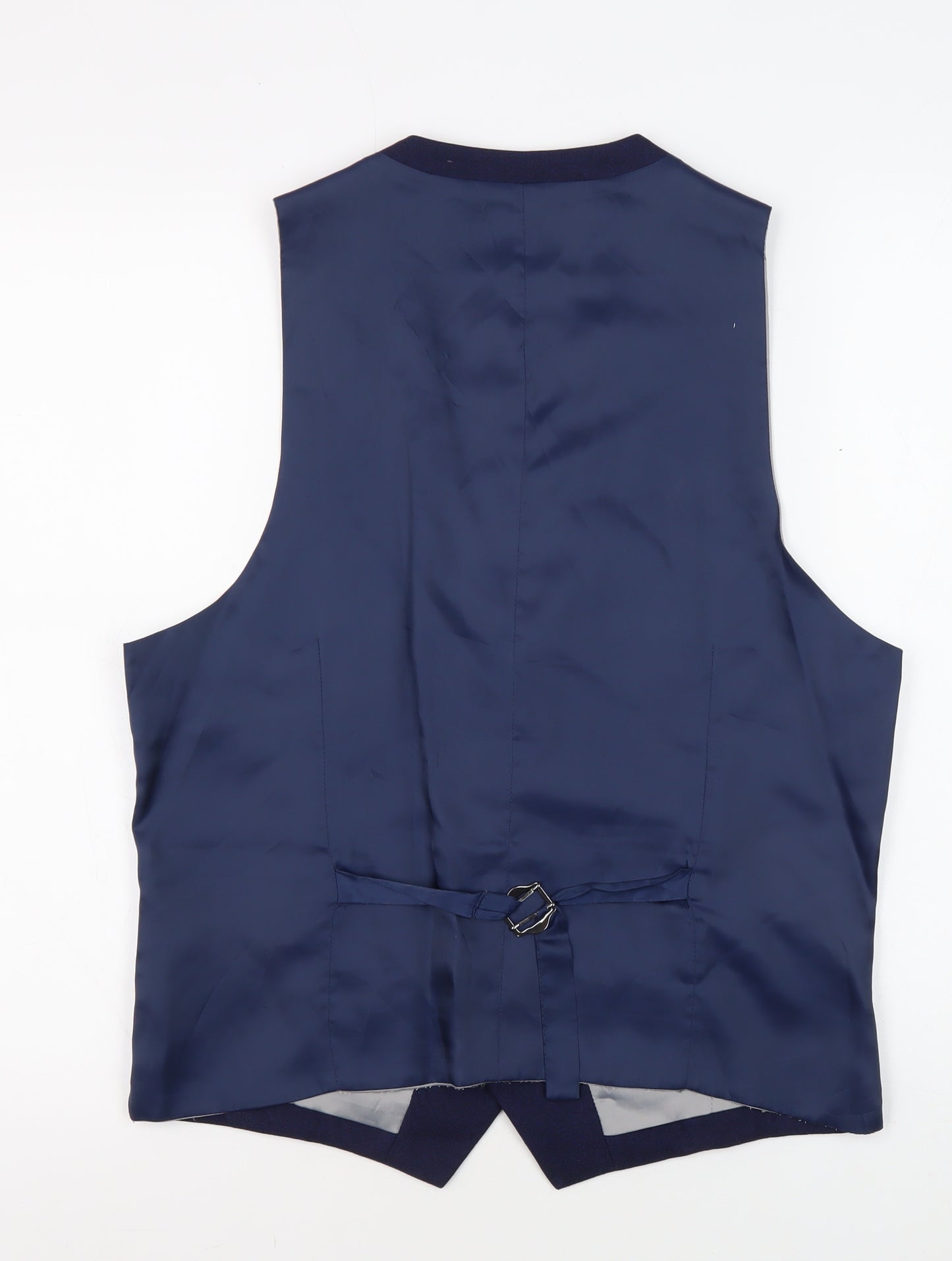 DKNY Men's Blue Slim Fit Waistcoat, Size 40S