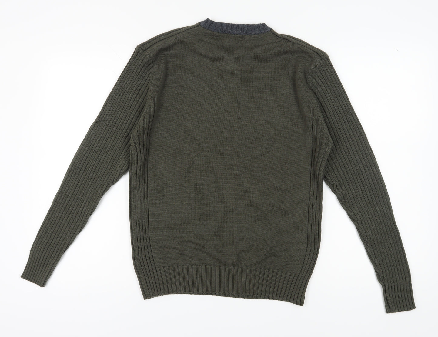 Pepe Jeans Men's Green V-Neck Pullover Jumper - Size L