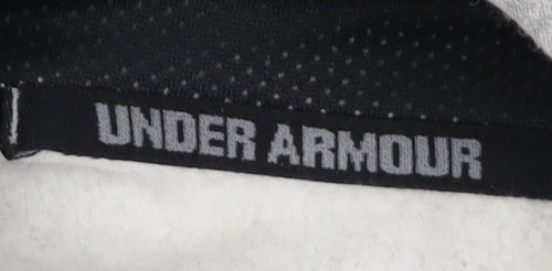 Under Armour Men's Grey Pullover Hoodie, Size M, Logo Accent