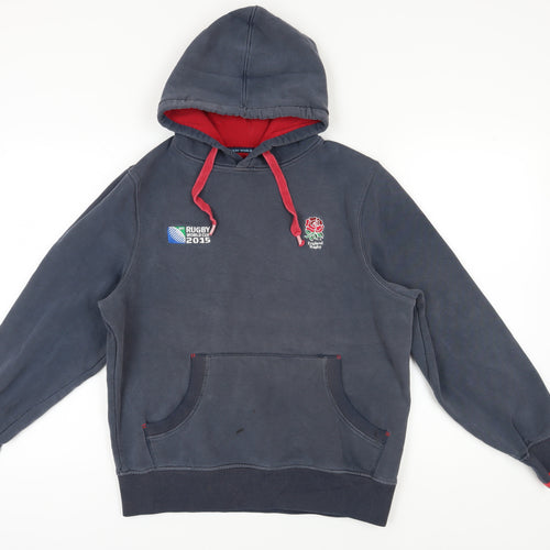 Canterbury Men's Blue Pullover Hoodie M with Rugby Logo