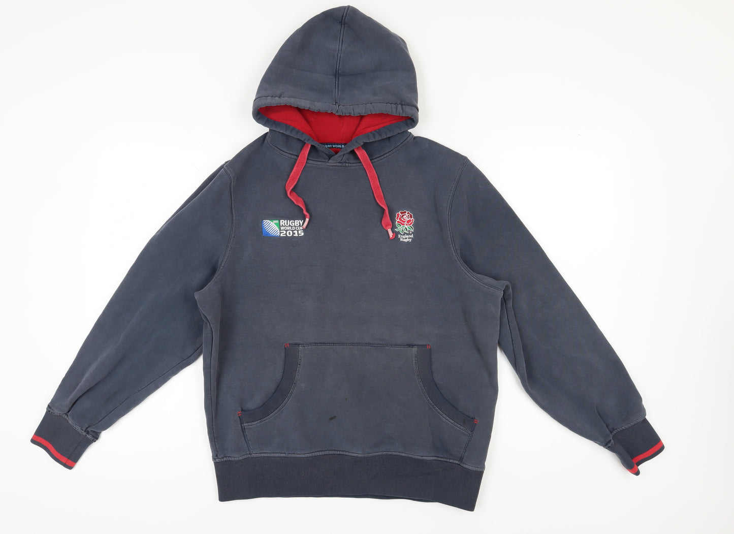Canterbury Men's Blue Pullover Hoodie M with Rugby Logo