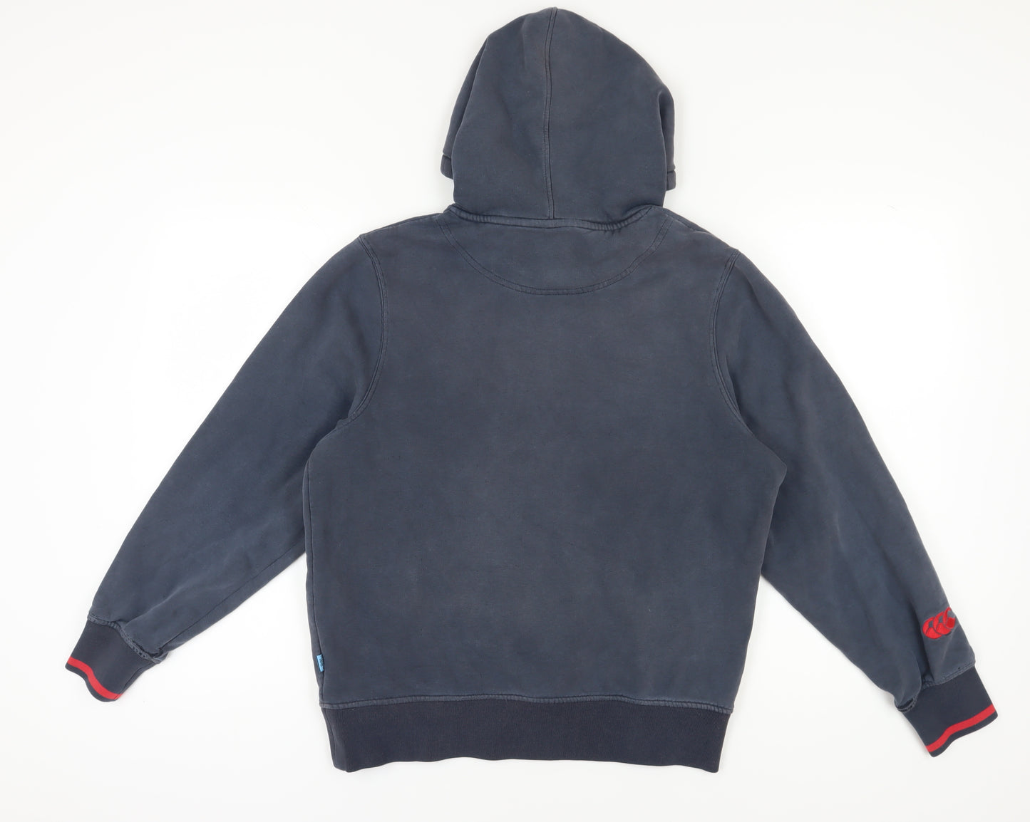 Canterbury Men's Blue Pullover Hoodie M with Rugby Logo