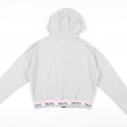 Pineapple Girls Grey Hoodie 13-14 Years Full Zip Casual