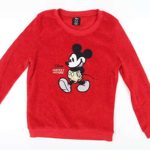 Disney Women's Red Mickey Mouse XS Pullover Sweatshirt