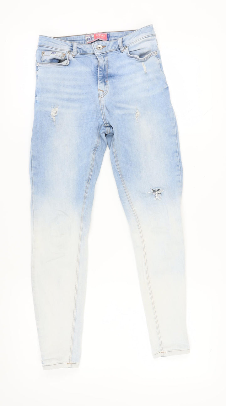 Superdry Women's Blue Skinny Jeans - Size S