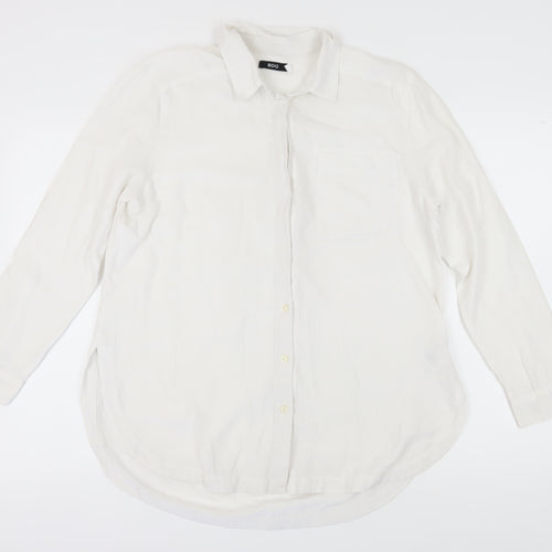 BDG Women's White Button-Up Shirt, M, Casual Style
