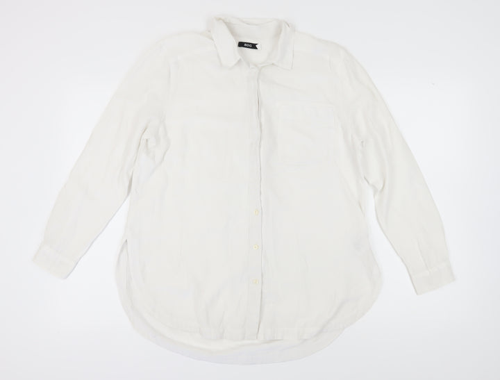 BDG Women's White Button-Up Shirt, M, Casual Style