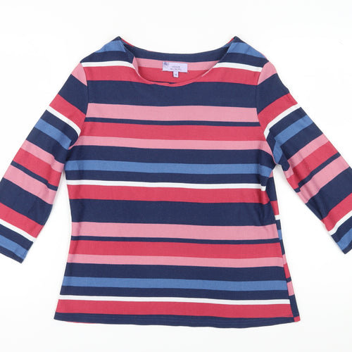 Honor Millburn Women's Multicoloured Striped T-Shirt - Size 14