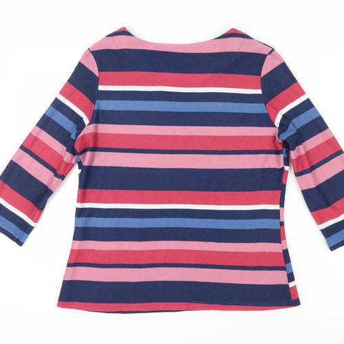 Honor Millburn Women's Multicoloured Striped T-Shirt - Size 14