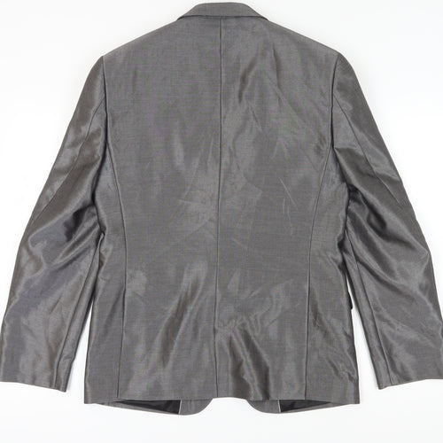 Burton Men's Grey Suit Jacket 40R Regular Fit