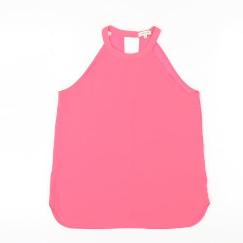 River Island Women's Pink Halter Tank Top Size 8